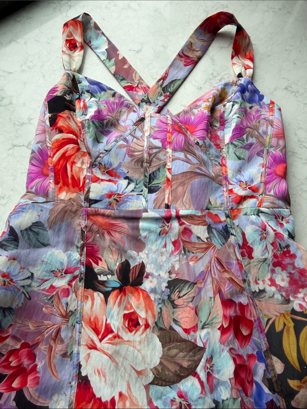 Anthropologie Floral Dress in Black and Multicolor - Picture 9 of 13